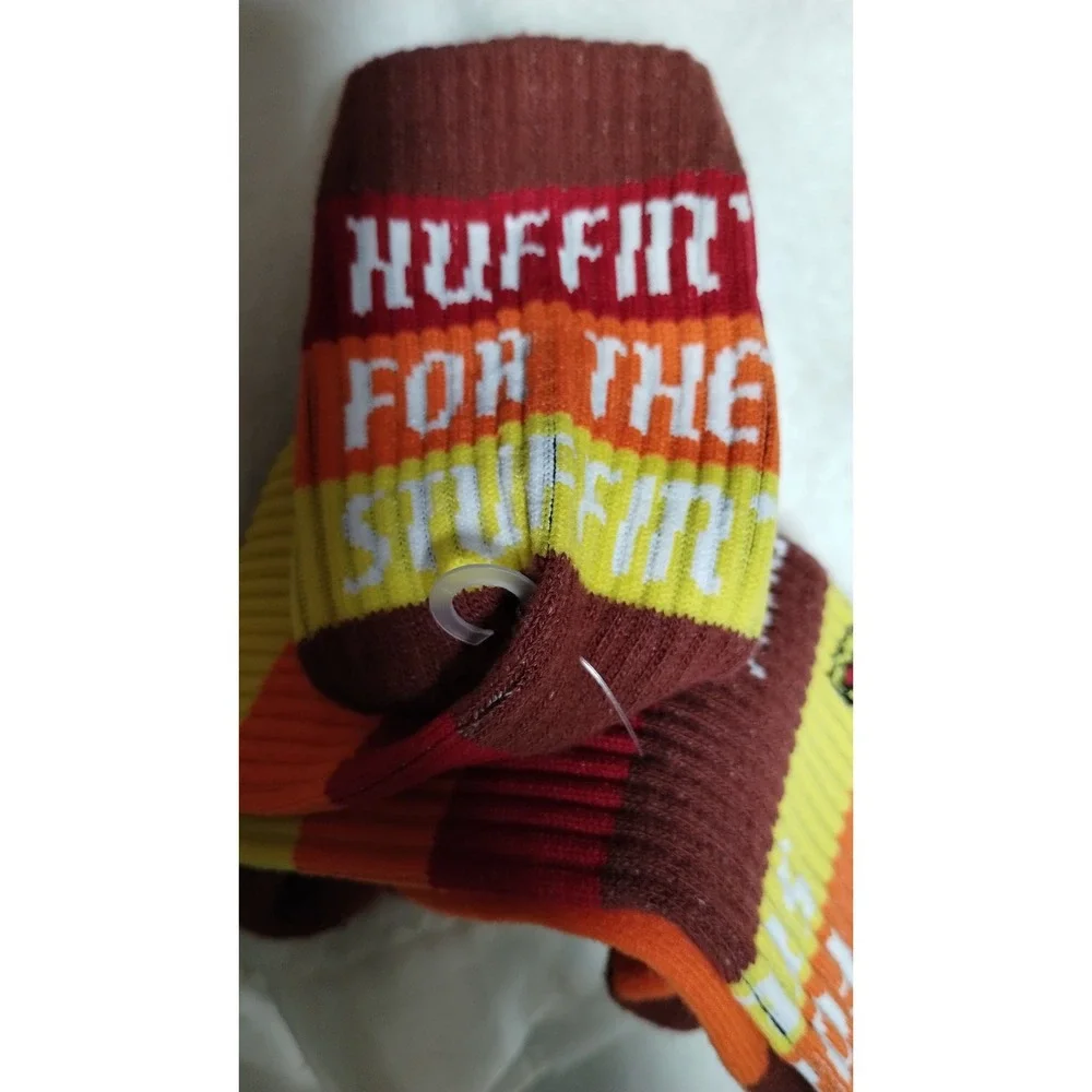 Funny Thanksgiving Turkey Trot Socks Novelty Fall Socks Unisex‎ One Size